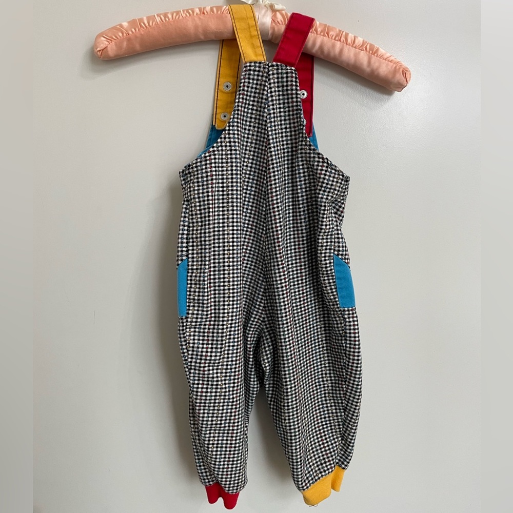 vintage buster brown gingham and emrboidered overralls - Picture 3 of 6